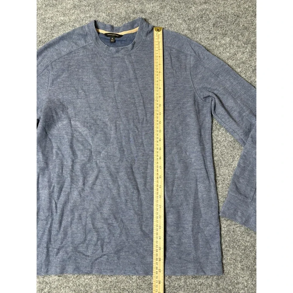 Banana Republic Knit Sweater Mens M Blue Lightweight Crew Neck Long Sleeve
